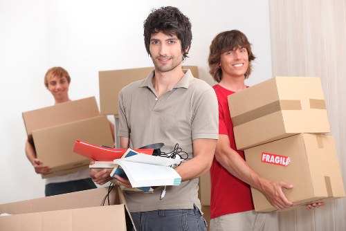 Packing boxes for a small removal service in Shoreditch