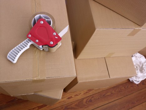 Packing supplies and organised boxes used for Shoreditch relocations