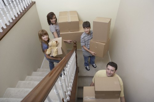 Organized home items stored with a mobile self storage solution
